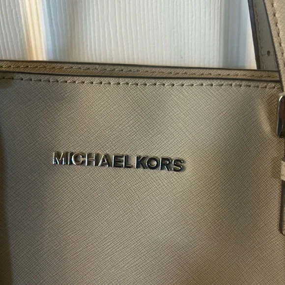 Michael Kors Gray Saffiano Leather Tote - Picture 3 of 9